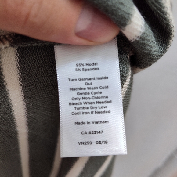 NEW Talbots Striped Dress women’s Plus size 3X muted green French terry soft - Picture 6 of 8